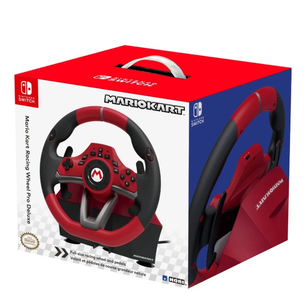 Mario kart racing wheel pro deluxe 
Oficial product Nintendo switch